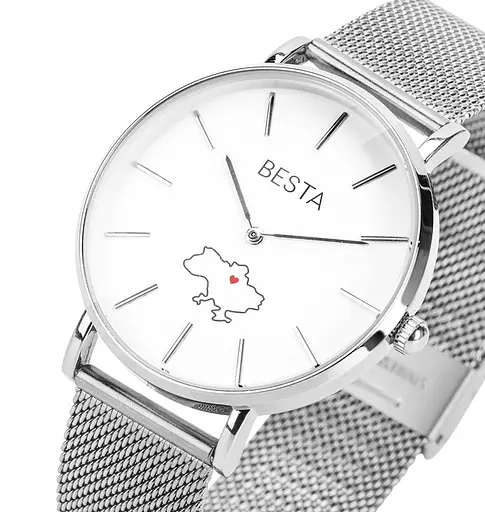 Наручний годинник жіночий Besta Love UA Silver Сріблястий (3142) - фото 2