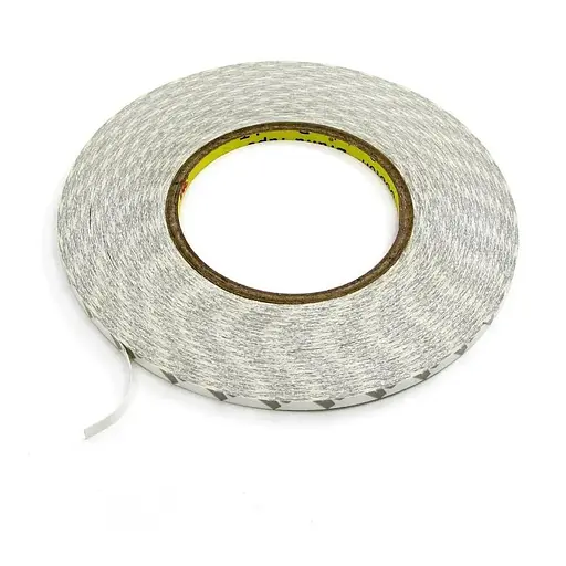 Скотч двосторонній 3M білий 5мм x 50м - фото 1