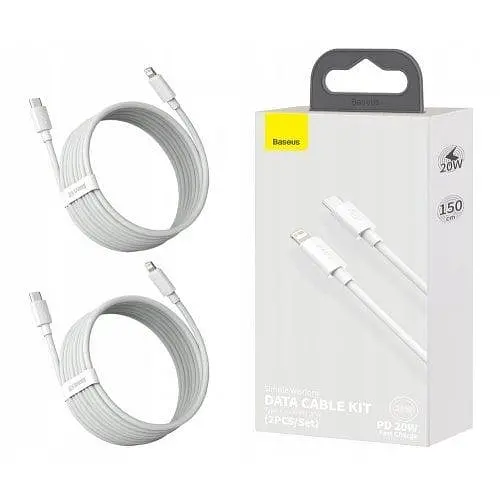 Кабелі комплект 2 штуки - Baseus USB - Type-C - Simple Wisdom набір TZCATLZJ-02 - фото 1