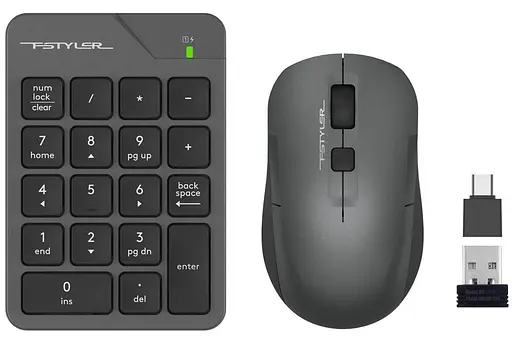 Комплект (клавиатура и мышь) A4tech FG1600C Air2 Grey - фото 1