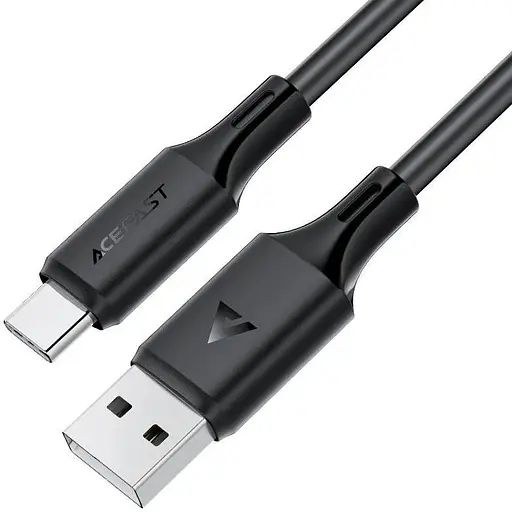 Кабель Acefast C17-04 USB-A to USB-C silicone charging data cable чорний