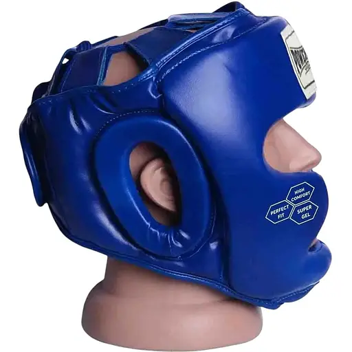Боксерский тренировочный шлем PowerPlay 3043 XS Blue - фото 3