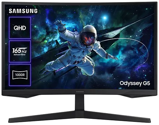 Монітор 27" Samsung Odyssey G5 S27CG550 Curved QHD VA 165Hz (LS27CG550EIXUA) - фото 1