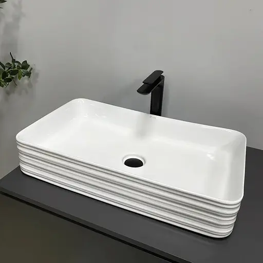 Умивальник VBI Volturino білий накладний VBI-012619, Білий - фото 1