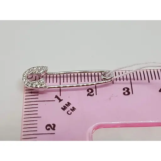 Срібна брошка-шпилька Silvex 925 з фіанітами. БР2Ф/032 - фото 2