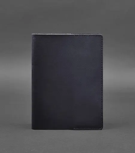 Шкіряна обкладинка для блокнота 6.0 (софт-бук) синя - фото 1