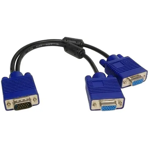 Подвійний перемикач adapter Vga 2 x Vga для під'єднання двох моніторів