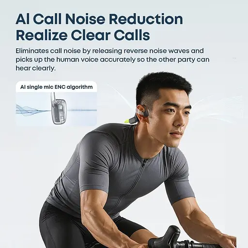 Беспроводные костные наушники Langsdom BE23 для плавания, бассейна и спорта 32 Гб черный - фото 6