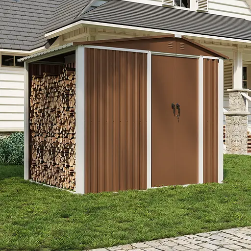 Хозблок-сарай металлический NEXT-дровник. (200х240х180см.) - фото 3