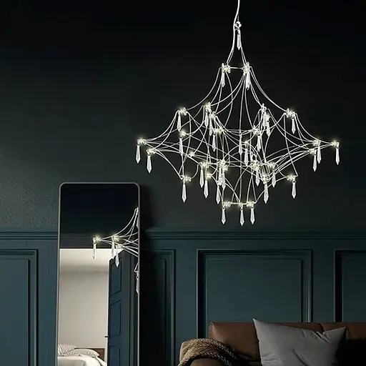 Дизайнерська невагома люстра MIRA C d80 см Line.F MJ 158-800 CH - фото 1