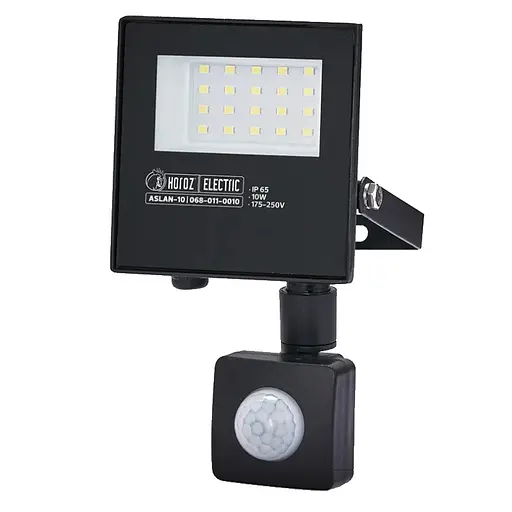 Прожектор світлодіодний Horoz Electric ASLAN/S-10 10W 6400K чорний - фото 1