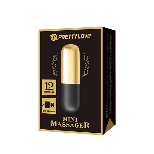 Вібратор для клітора Pretty Love Mini Massager 6 см золотий - фото 9