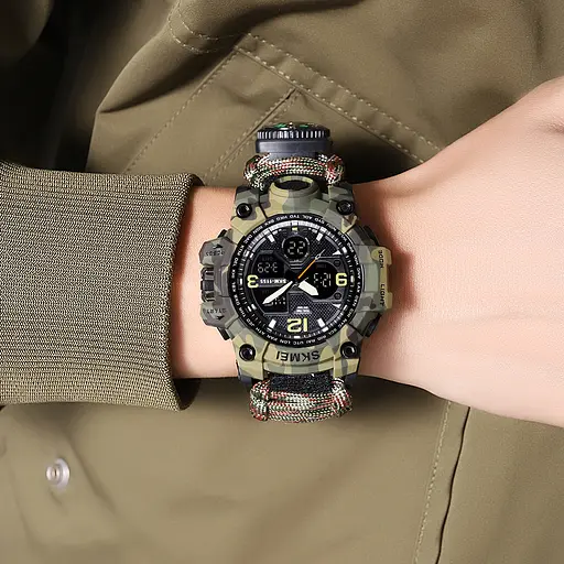 Наручний годинник чоловічий 1155BNCMGN Camo Green Skmei acs0030846 - фото 5