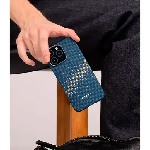 Чохол Pitaka MagEZ Tactile Woven StarPeak Lumintex Apple iPhone 16 Pro Max Milky Way Galaxy (KI1604PMYG) [128403] - фото 11