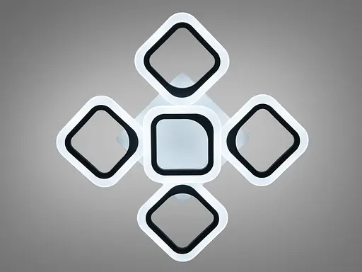 Сучасна стельова світлодіодна люстра в спальню з ІЧ пультом, 50 Вт - фото 2