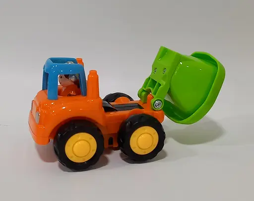 Машина стройтехника 326 CD HOLA инерция (6966655110034) Грузовик оранжево-зеленый Вид 2 - фото 2