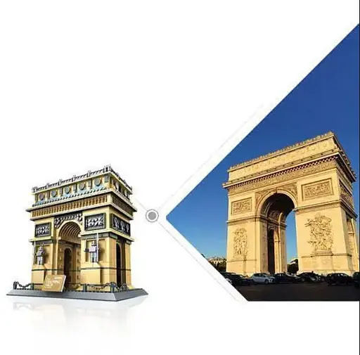 Конструктор Архитектура Wange 3D Триумфальная арка Париж Arc de Triomphe Paris 5223 для детей и взрослых 1391 деталь - фото 8