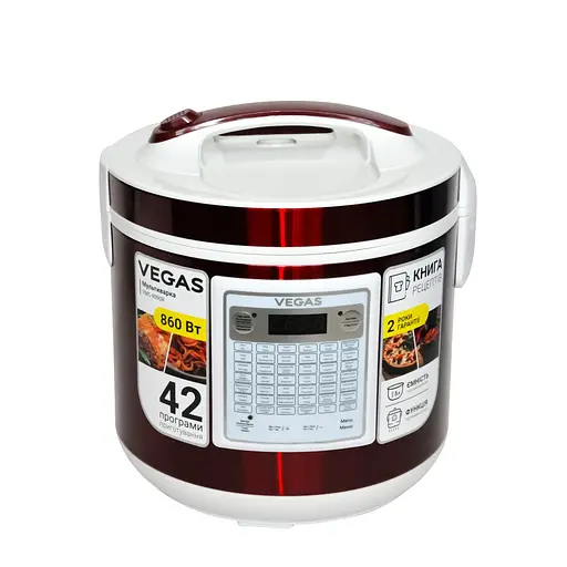 Універсальна мультиварка Vegas VMC-9090R 5 л 42 програми з антипригарним покриттям - фото 4