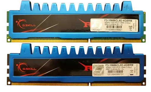 Оперативна пам'ять G.Skill 4GB (2x2GB) DDR3 1333MHz (F3-10666CL8D-4GBRM) Б/В - фото 2