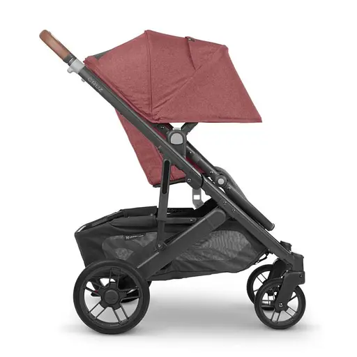 Прогулочная коляска Uppababy Cruz V2 - Lucy + люлька Uppababy Carrycot Lucy Rosewood Melange с карбоновым каркасом - фото 5