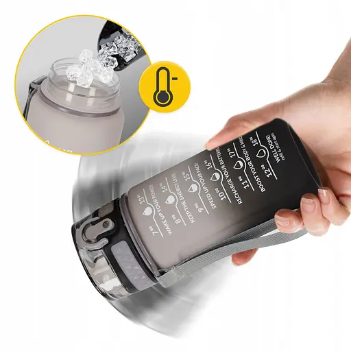 Пляшка для води 4FIZJO спортивна 500 мл 4FJ0627 Grey/Black (P-5905973400725) - фото 5