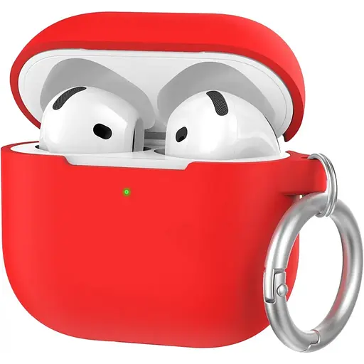 Чехол AhaStyle Colorful Silicone Case для AirPods 4 Red [133816]