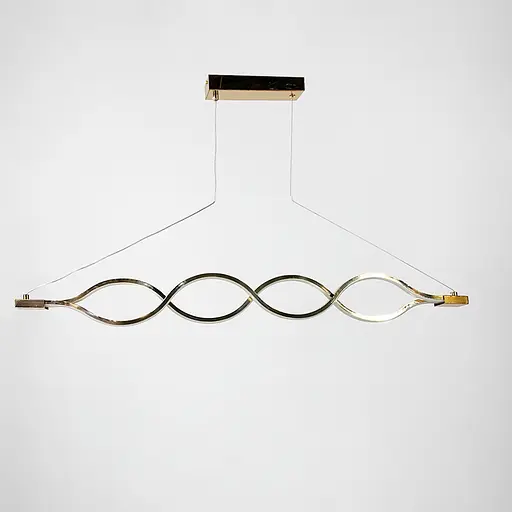 Сучасна золота люстра Waterlines у двох розмірах Line.F Довжина 120 см - фото 1