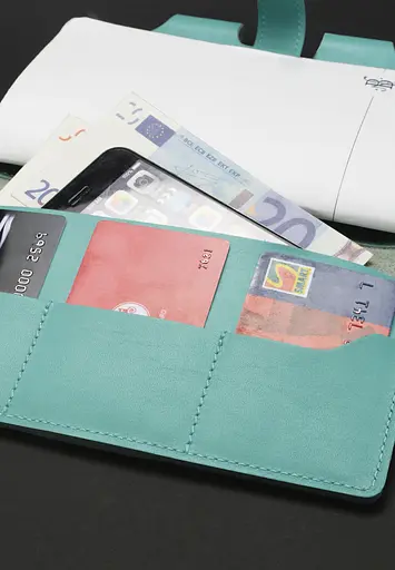 Жіночий шкіряний блокнот (Софт-бук) 4.0 бірюзовий - фото 5