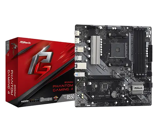 Материнская плата ASRock B550M Phantom Gaming 4 Socket AM4