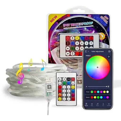 Умная гирлянда Sun Lamp лента 100 LED 10 метров USB-пульт дистанционного управления ip65 приложение