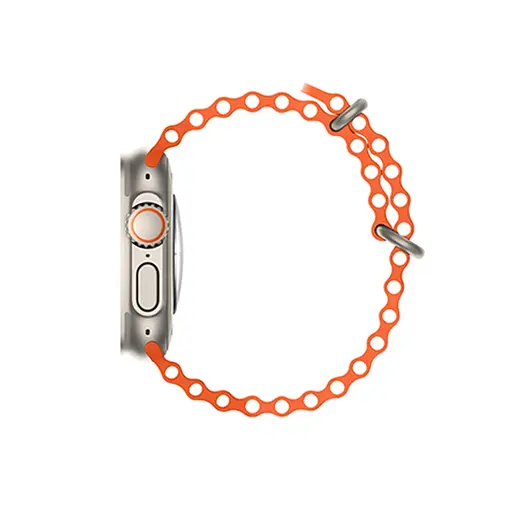 Ремінець силіконовий Hoco iWatch WA12 marine double buckle 38/ 40/ 41 mm помаранчевий - фото 3