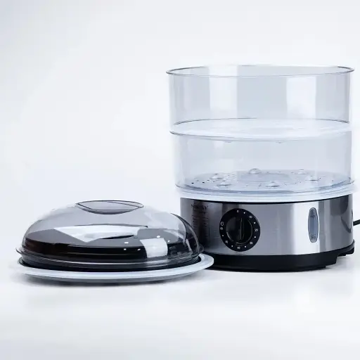 Електрична пароварка Jeep 3-рівнева 650 Вт, 11 л, Sokany SK-07018/Мантоварка електрична/Електропароварка - фото 5