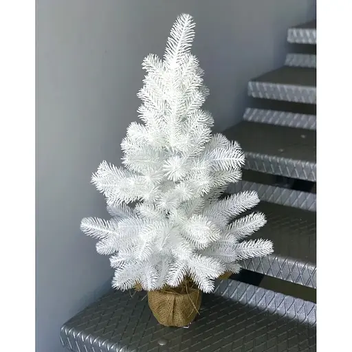 Ялинка Hvoya Premium лита в мішковині 70 см біла