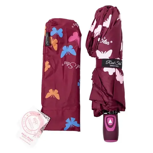 Парасоля Yiwu HP-23-2R напівавтомат складна 97 см червона - фото 3