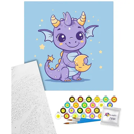 Картина за номерами Art Craft Місячна мрійниця 30х30 см (15608-AC) - фото 1