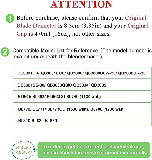 Запасні частини для чашок 470 мл для змішувачів Ninja 700W Slim Mixer Smoothie Maker Змінні стаканчики об'ємом 470 мл - фото 5