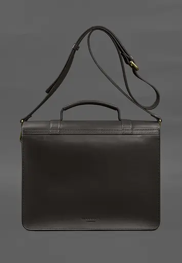 Шкіряна сумка-портфель Porte темно-коричневий - фото 3