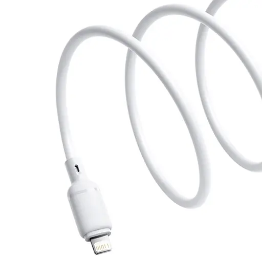 Дата кабель Baseus Silky Series OS Fast Charging USB to Lightning 2.4A (1m) (P1037770) Moon White - фото 3