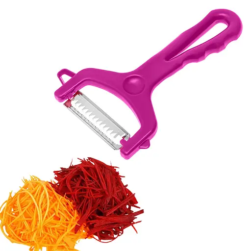 Нож для нарезки соломкой овощей и фруктов (для корейской морковки) 13 см, Kitchette Розовый 86306 - фото 2