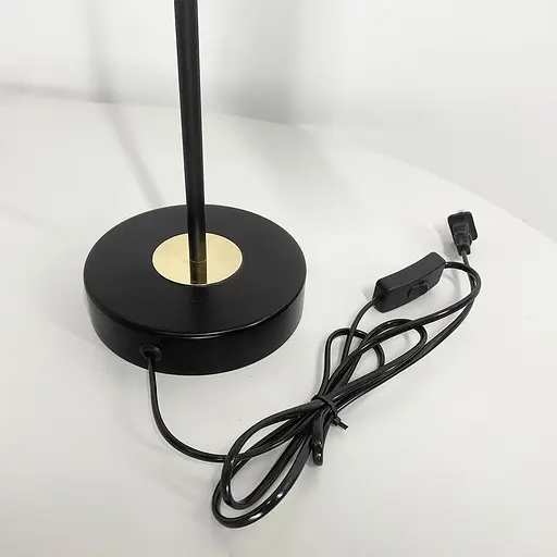 Чорна лампа з білим плафоном на два джерела світла | Арт. YG 8006-2T BK | Line F - фото 4