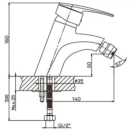 Змішувач для біде Haiba Agat 002 HB0003 Хром - фото 2