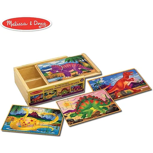 Пазл Melissa & Doug Динозаври набір з 4 пазлів в коробці (MD3791) - фото 2