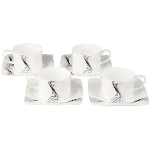 Набір чайних чашок із блюдцями NP81SETTEA 4+4