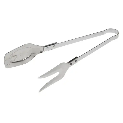 Щипці кулінарні (ложка+вилка) для сервірування та барбекю з нержавіючої сталі 26 см, Kitchen Master 85845 - фото 1