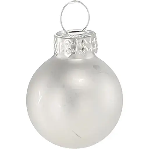 Комплект елочных шариков Chomik стеклянные 2.5 см серебряные 24 шт. (BOZ2126) - фото 3