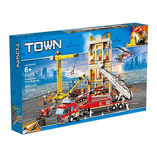 Конструктор Пожежа, 943 деталей, звуки, підсвітка, фігурки героїв