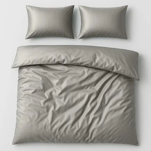Комплект постільної білизни Ideia Сатин євро без простирадла 200х220 см (8-36085_сірий/беж)