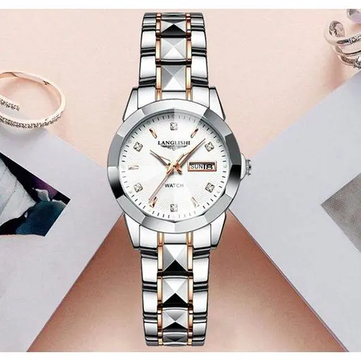 Женские наручные часы Baosaili Kaiya (Серебристо-золотистые) - фото 3