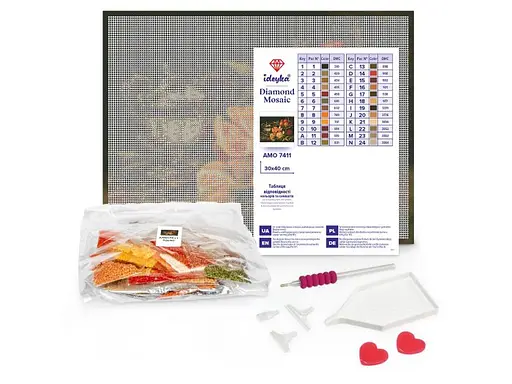 Алмазна мозаїка з AB стразами Ideyka Допитлива одноріжка (30х40 см) - фото 2