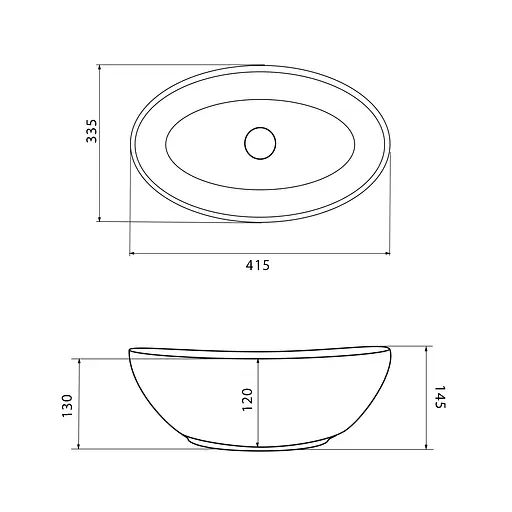 Умивальник VBI Parma stains glossy накладний VBI-011015, Мармур - фото 2
